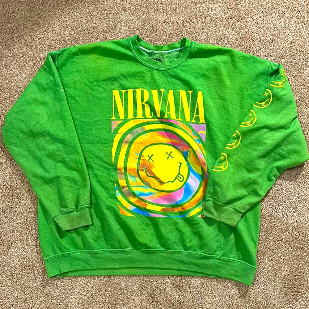 Urban Outfitters Green Nirvana Sweatshirt